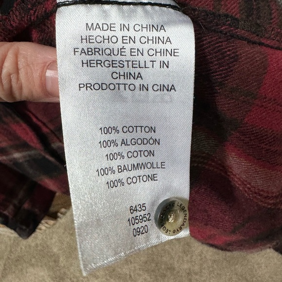 Legendary Whitetails Cottage Escape Flannel Long Sleeve Plaid, Fitted, XS - Picture 7 of 8